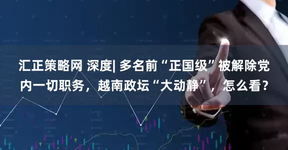 汇正策略网 深度| 多名前“正国级”被解除党内一切职务，越南政坛“大动静”，怎么看？